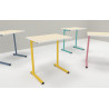 TABLE S2 1 PERSONNE 50*70 T5 JAUNE GENET - PLATEAU SERINGA - CHANT ABS BLANC